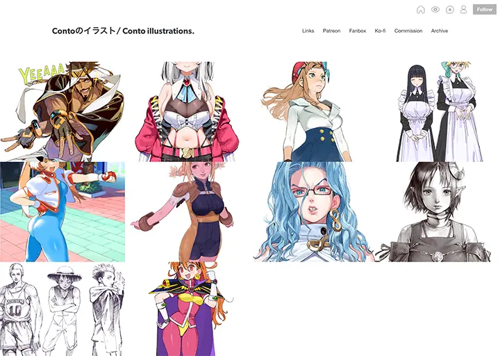 Contoのイラスト/ Conto illustrations.